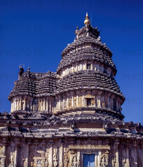 The Vidyasankara Temple in Sringeri. It has 12 Zodiac Pillars