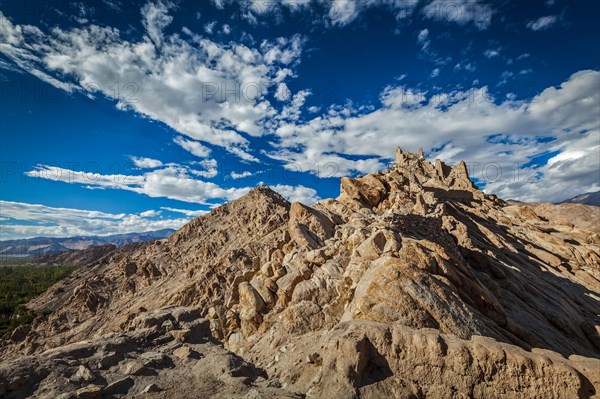 Ruins of Shey palace in Himalayas