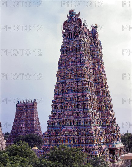 Sri Meenakshi Amman temple west tower in Madurai