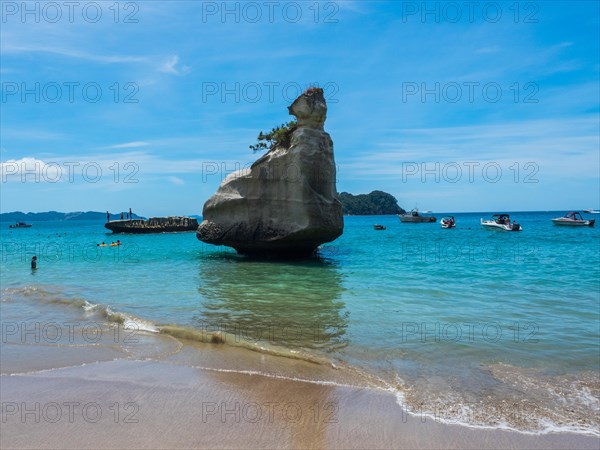 Rock formation on the beach at Cathedral Cove