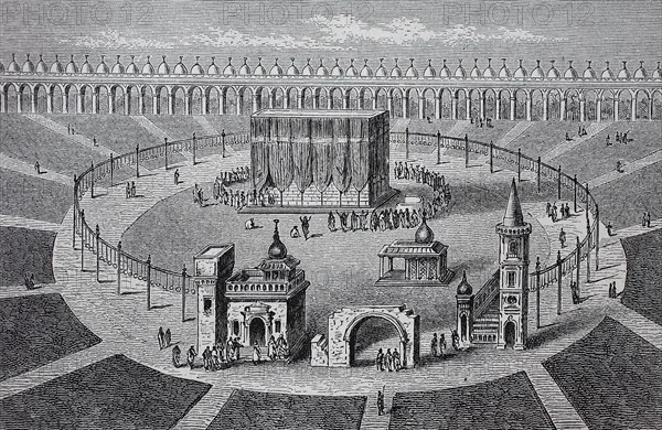 Die Kaaba in Mekka im Zustand von 1880