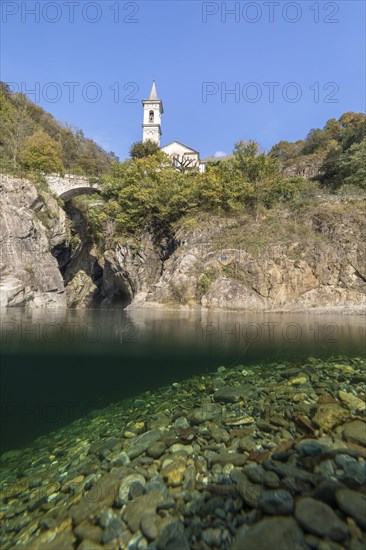 The Orrido of Saint Anna Church over the Cannobino River