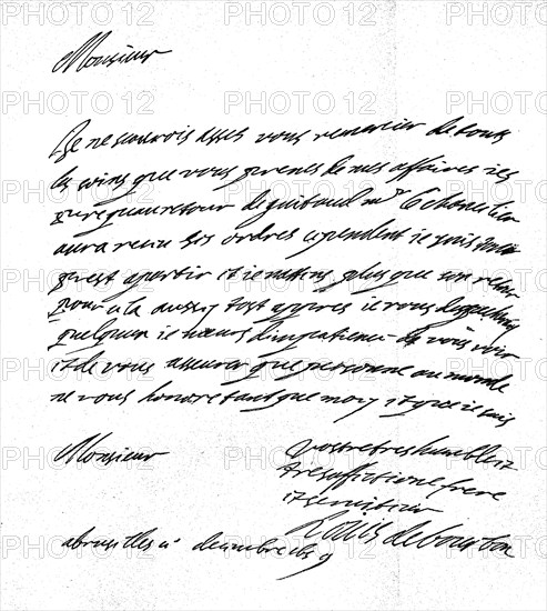 Letter from Louis II de Bourbon