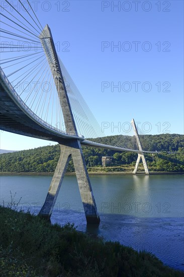 Pont de Terenez in Rosnoen over the river Aulne