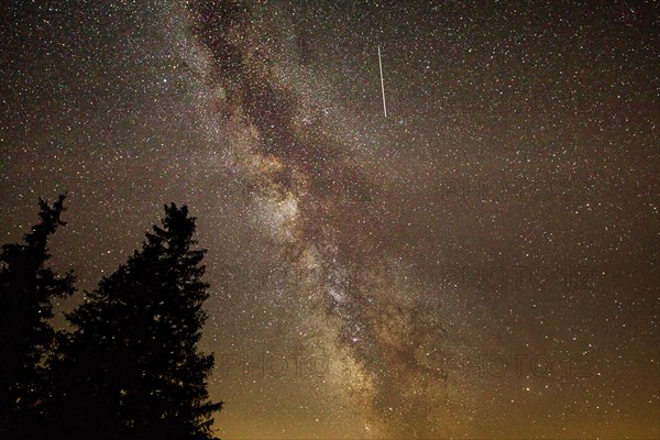 Starry Sky Milky Way with Shooting Star