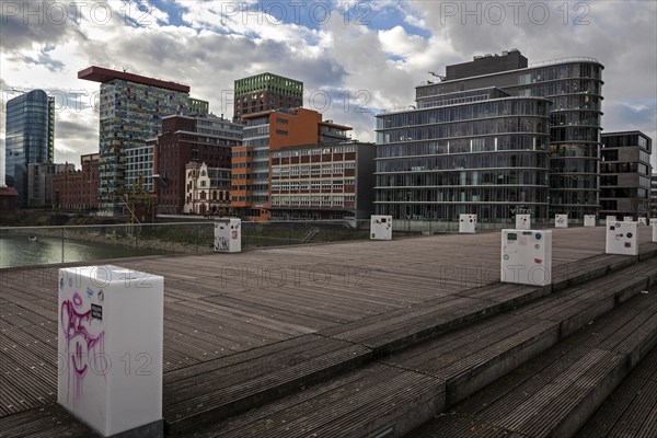 Ensemble of buildings at the Media Harbour