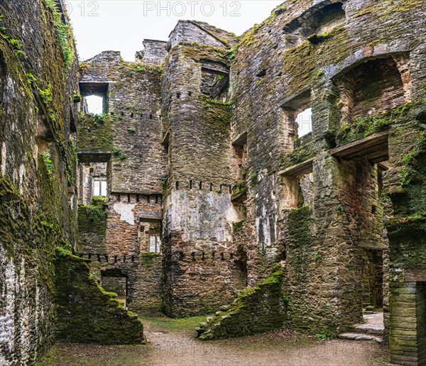 Panorama of Berry Pomeroy Castle