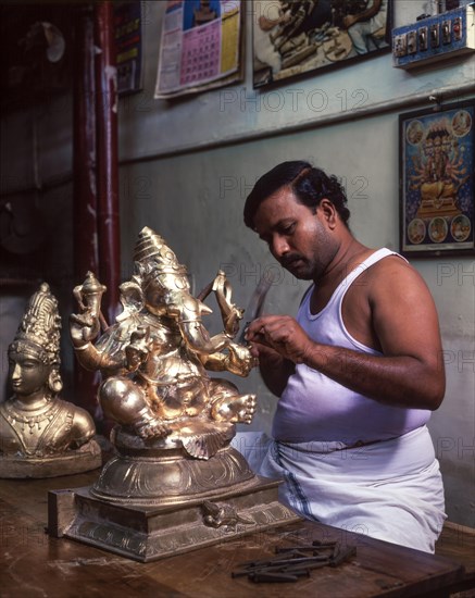 Handicraft Bronze Work at Swamimalai near Kumbakonam