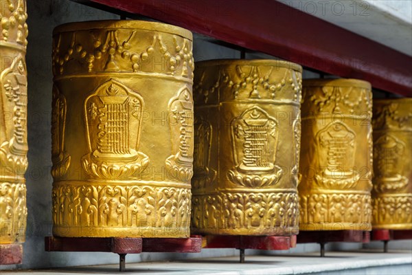 Prayer wheels in Tabo Monastery