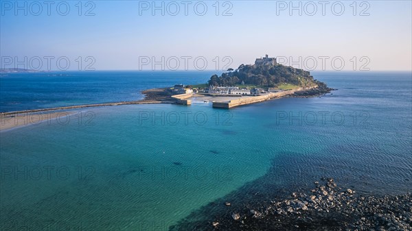 St Michaels Mount from a drone