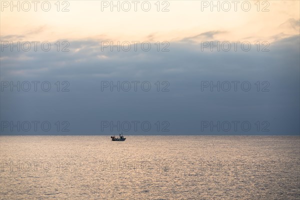 Fishing boat in the morning in San Lorenzo al Mare