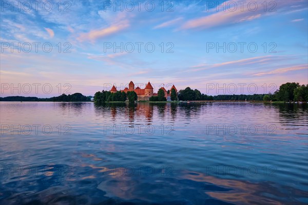 Trakai Island Castle in lake Galve