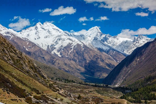 View from Chitkul Village in Sangla Valley