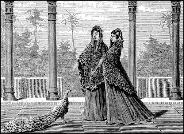 Distinguished Woman with Peacock