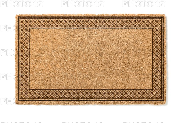 Blank welcome mat isolated on white background