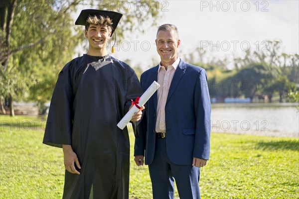 Young recently graduated boy