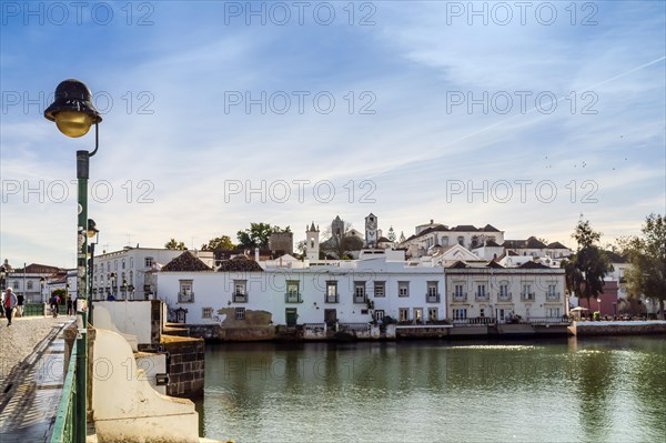 Beautiful cityscape of historic Tavira by Gilao river