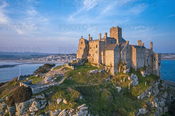 St Michaels Mount from a drone