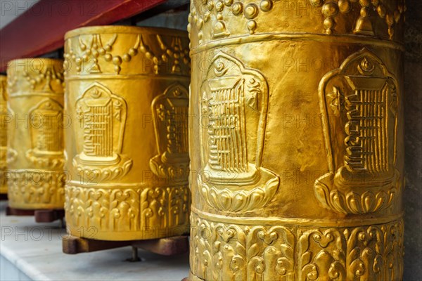 Prayer wheels in Tabo Monastery