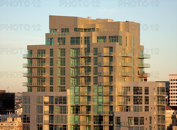 Downtown luxury apartments in the afternoon sunlight