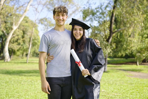 Young girl recently graduated