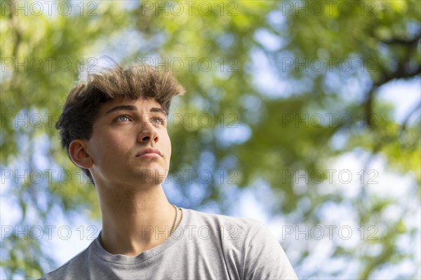 Confident young blonde man portrait