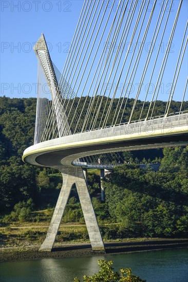 Pont de Terenez in Rosnoen over the river Aulne