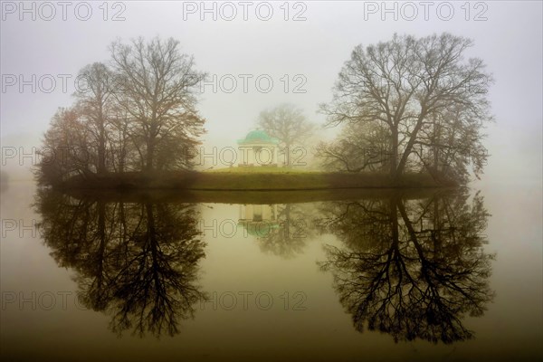 Swan Island with temple in the Karlsaue