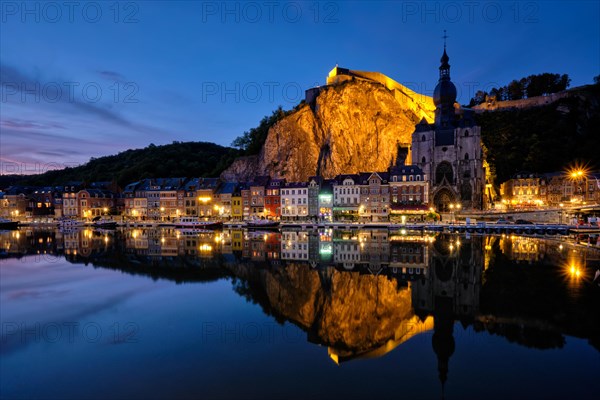 Night view of Dinant town