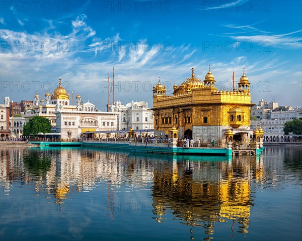 Panorama of Sikh gurdwara Golden Temple