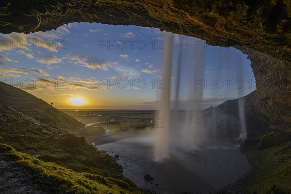 Seljalandsfoss at sunset