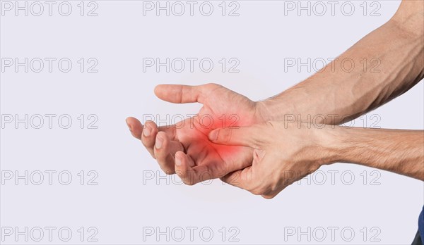 Person with palm pain