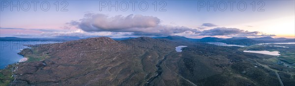 Panorama over Mountains and Meadows from Durness Smoo