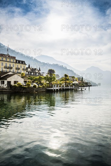 Hotels and houses on the lake