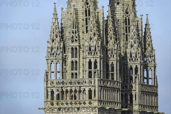 Towers Gothic Cathedral Saint-Corentin