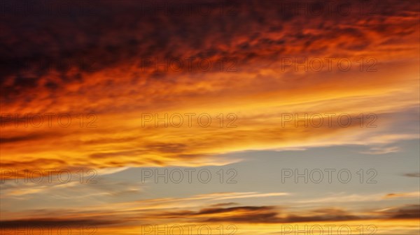 Colourful cloudy sky at sunset