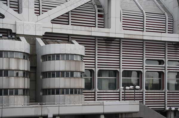 Detail of the facade of the closed International Congress Centre