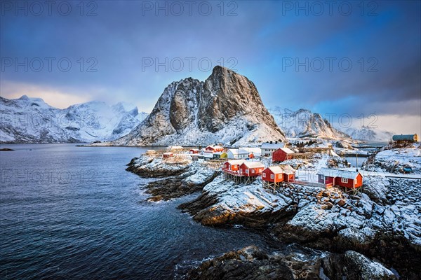 Famous tourist attraction Hamnoy fishing village on Lofoten Islands