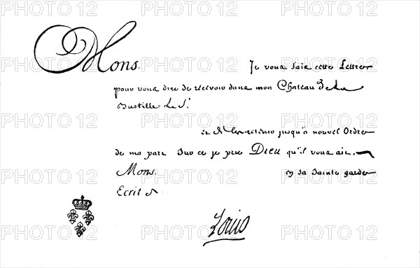 Lettre de Cachet by Louis XIV