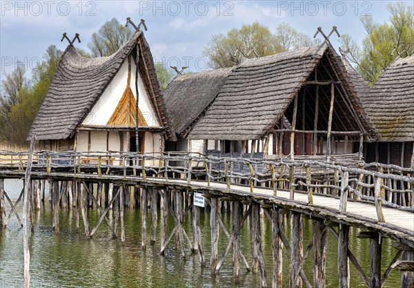 The pile dwellings in Unteruhldingen on Lake Constance