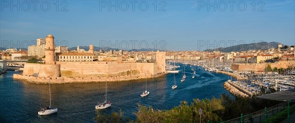 Yachts coming from boat regatta to Marseille Old Port