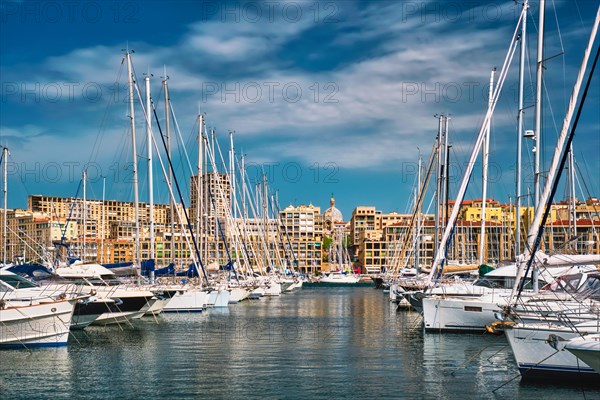 Marseille Old Port with yachts boats