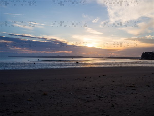 Morning sunrise at Orewa beach