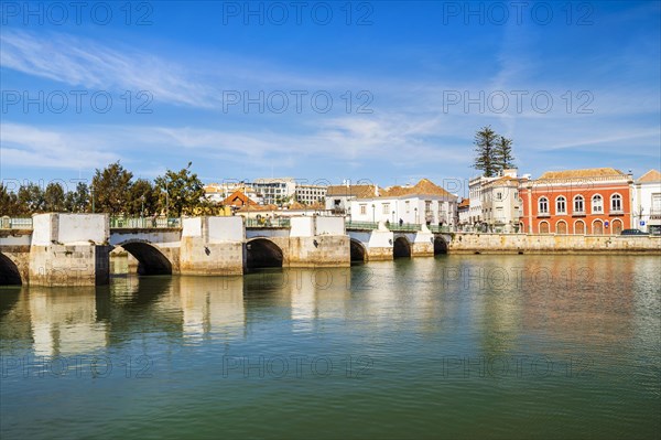 Beautiful cityscape of historic Tavira by Gilao river