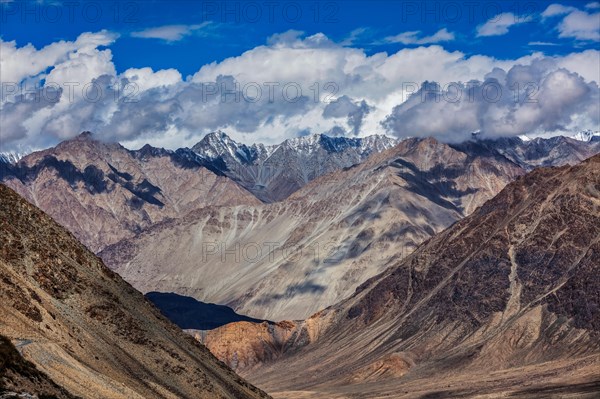 View of Himalayas mountains near Kardung La pass