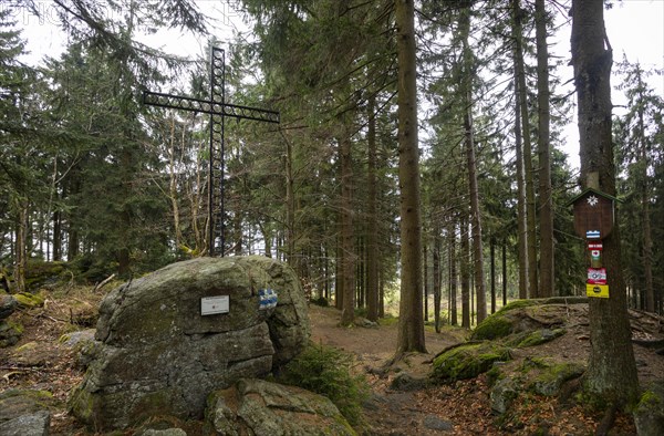 The Sternstein cross at the summit of the Sternstein