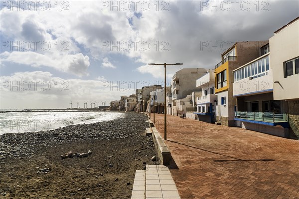 Empty seafront promenade in Pozo Izquierdo