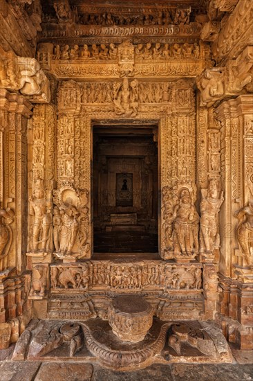 Inner view of Adinath jain temple dedicated to the Jain tirthankara Adinatha with statue