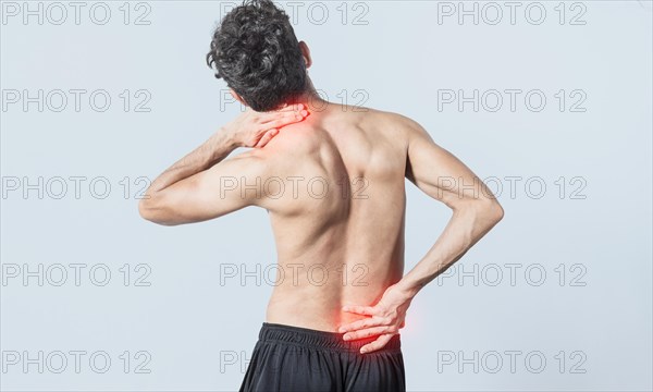 Neck and back pain concept