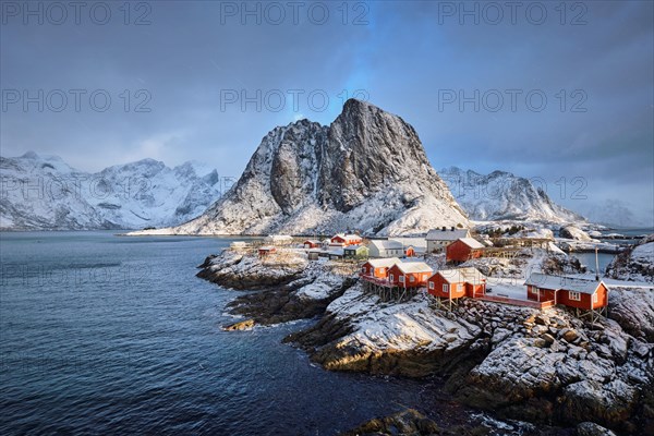 Famous tourist attraction Hamnoy fishing village on Lofoten Islands